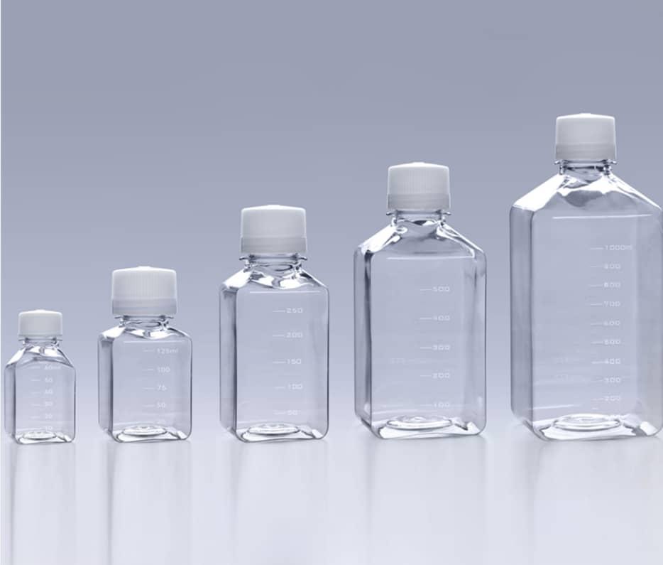 PET Square Media Bottles